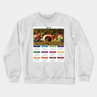 cute mouse 2019 Calendar Crewneck Sweatshirt